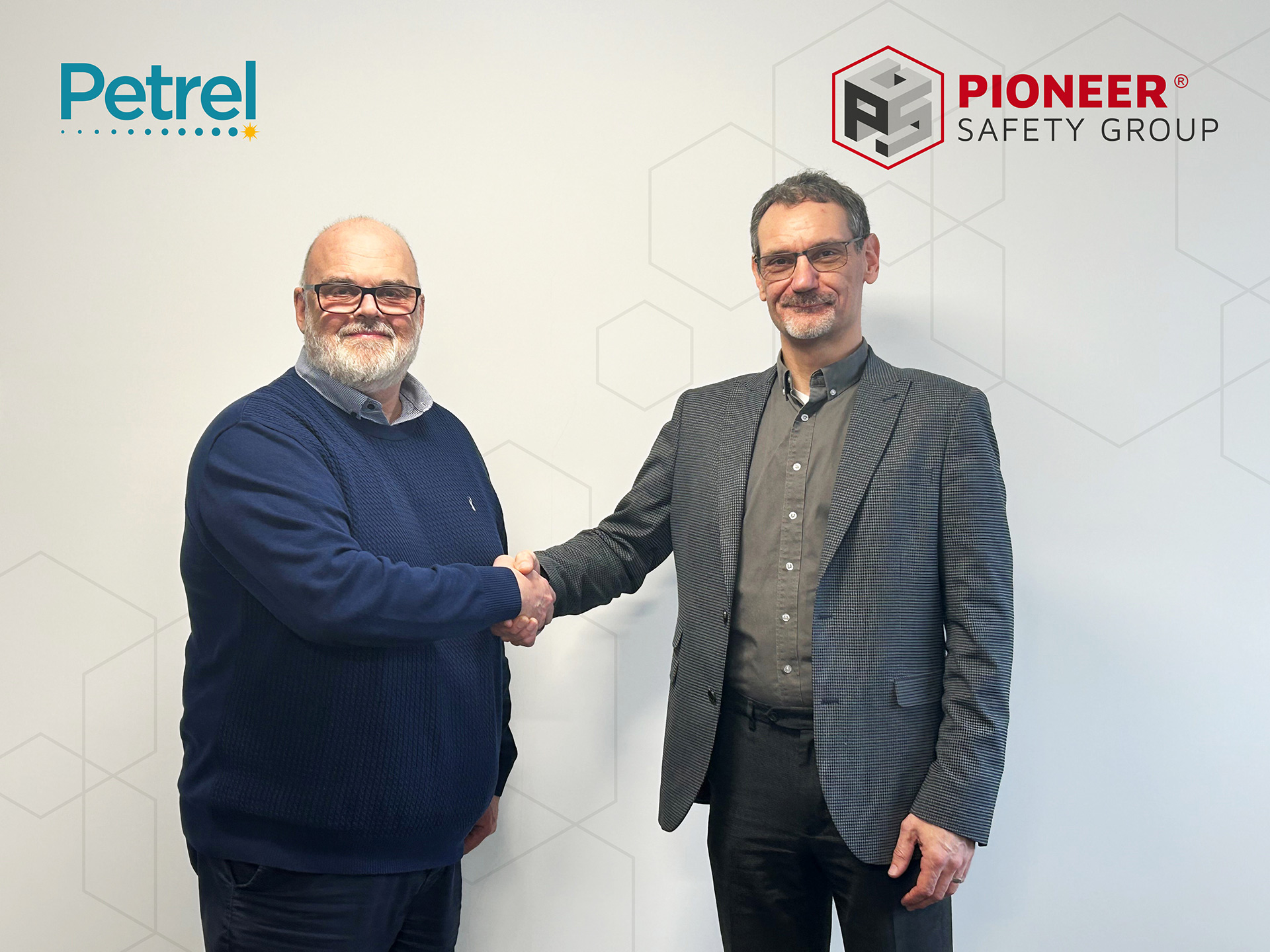 Mark Pemberton, Petrel and Steve Noakes, Pioneer Safety Group shortly after acquisition